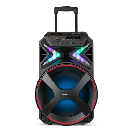 Caixa Amplificada Connect Lights Cm-400 Mondial Cor Preto Preto/vermelho 127/220v