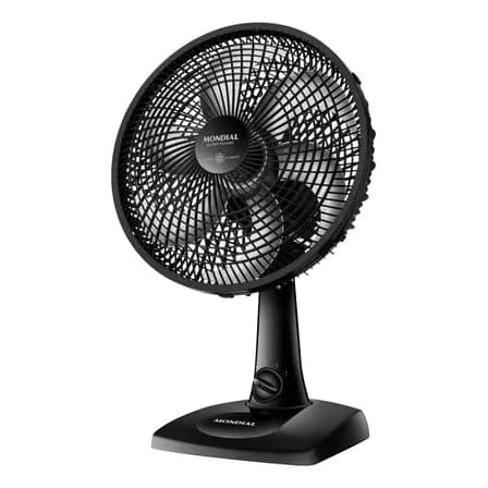 Ventilador De Mesa 30cm Super Power Mondial 60w Vsp-30-b 30 Cm Preto 220v Prata Polipropileno 6