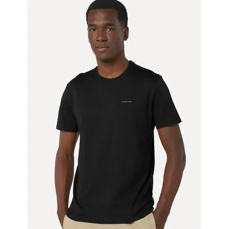 Camiseta Calvin Klein Jeans Light New Nape Logo Preta