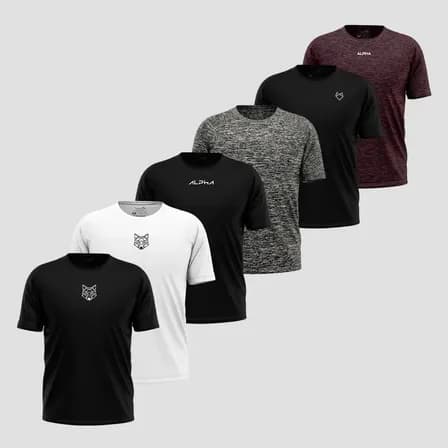Kit 6 Camisetas Mais Procuradas Alpha