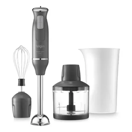 Mixer Power Inox 3 Em 1 600w Elgin Lunar - Cinza Lunar 127v Cinza 127v