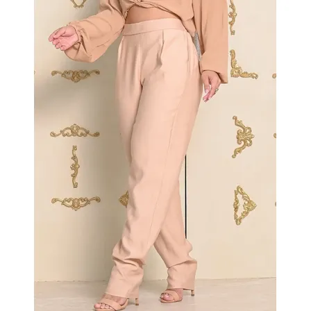 Calça Alfaiataria Feminina Cintura Alta Elegante Social
